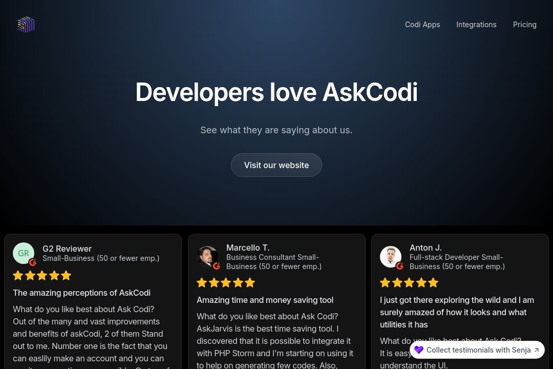 Developers love AskCodi